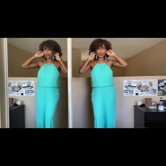 Gianni Bini Tiffany Blue Jumpsuit 